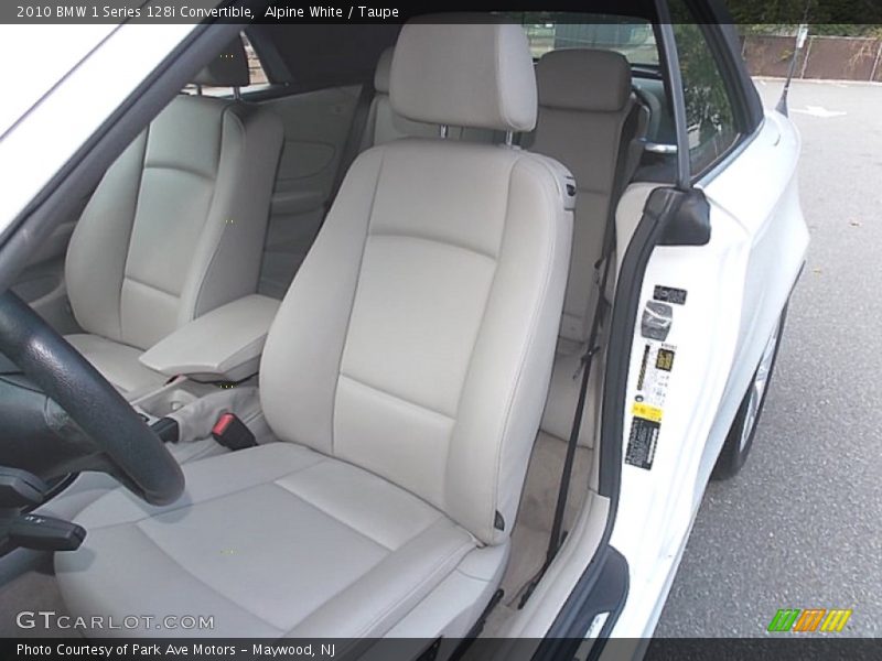 Alpine White / Taupe 2010 BMW 1 Series 128i Convertible