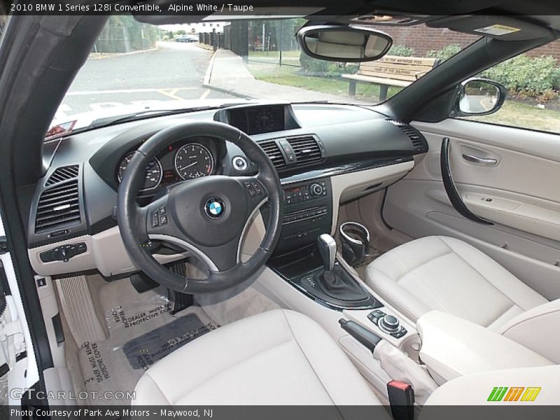 Alpine White / Taupe 2010 BMW 1 Series 128i Convertible