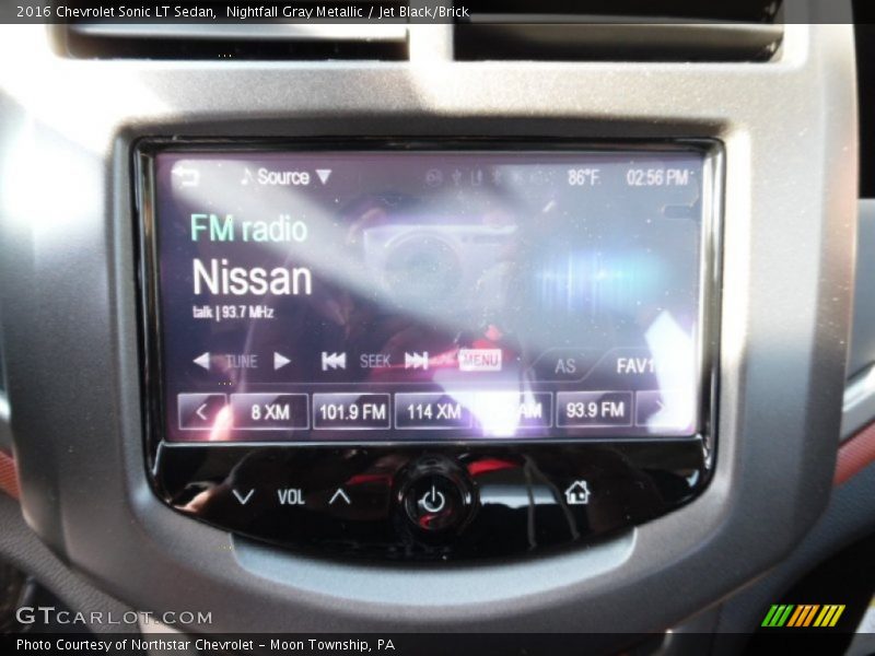 Nightfall Gray Metallic / Jet Black/Brick 2016 Chevrolet Sonic LT Sedan