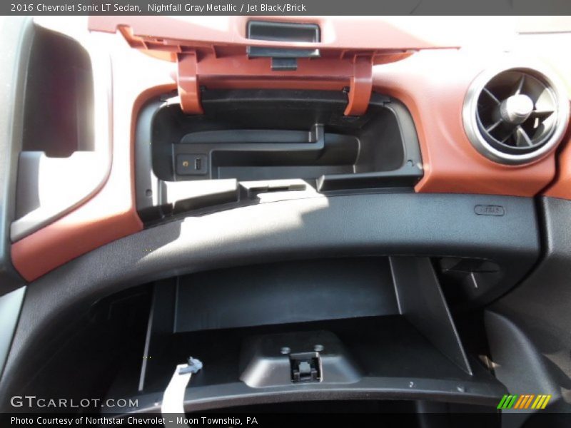 Nightfall Gray Metallic / Jet Black/Brick 2016 Chevrolet Sonic LT Sedan