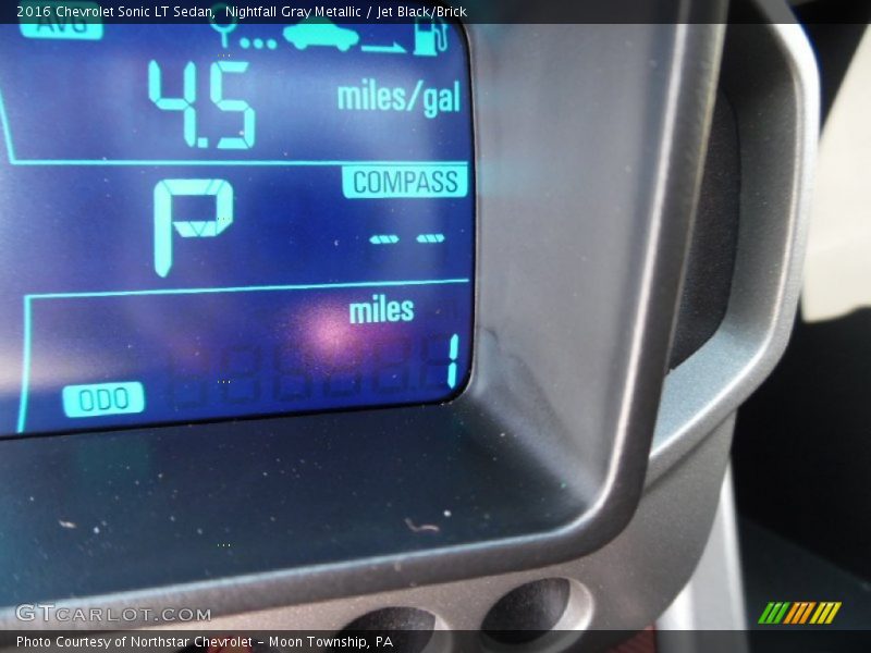 Nightfall Gray Metallic / Jet Black/Brick 2016 Chevrolet Sonic LT Sedan