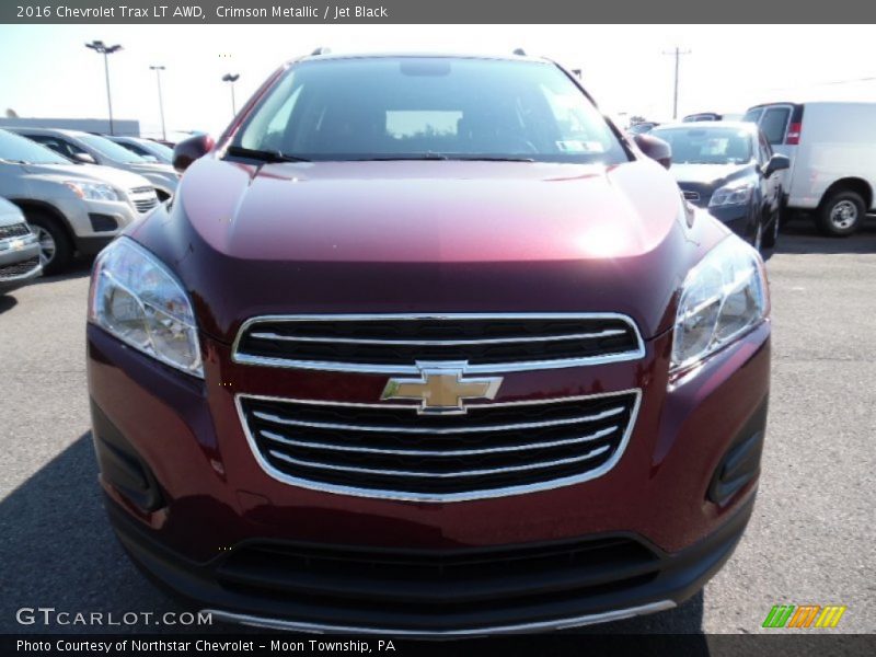 Crimson Metallic / Jet Black 2016 Chevrolet Trax LT AWD