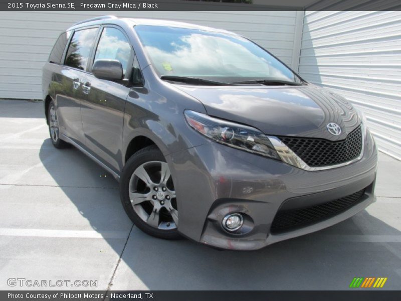 Predawn Gray Mica / Black 2015 Toyota Sienna SE