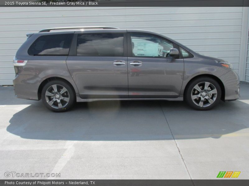 Predawn Gray Mica / Black 2015 Toyota Sienna SE