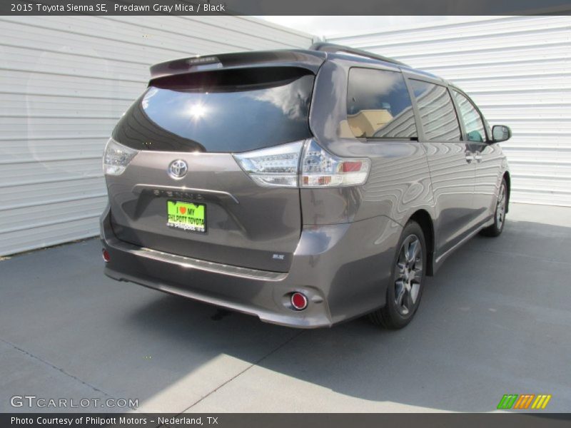 Predawn Gray Mica / Black 2015 Toyota Sienna SE
