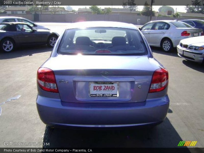 Blueberry / Gray 2003 Kia Rio Sedan