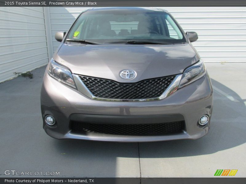 Predawn Gray Mica / Black 2015 Toyota Sienna SE