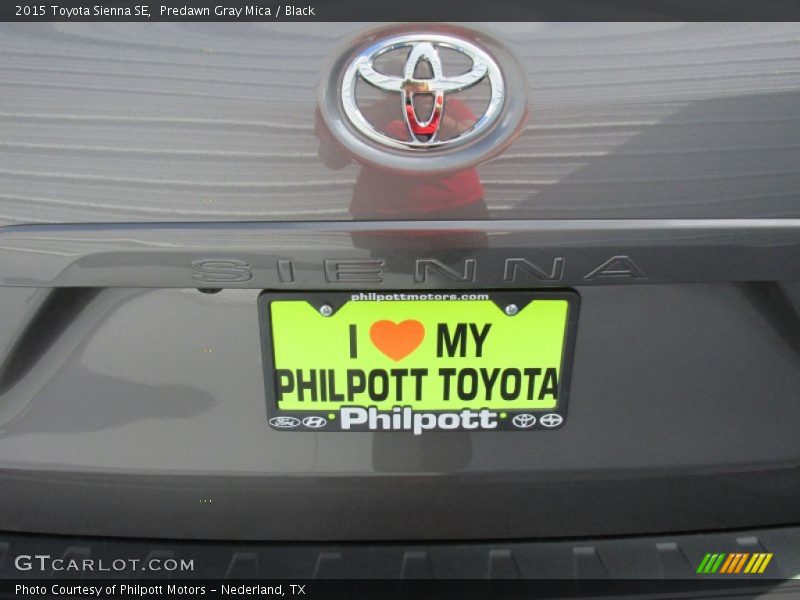 Predawn Gray Mica / Black 2015 Toyota Sienna SE