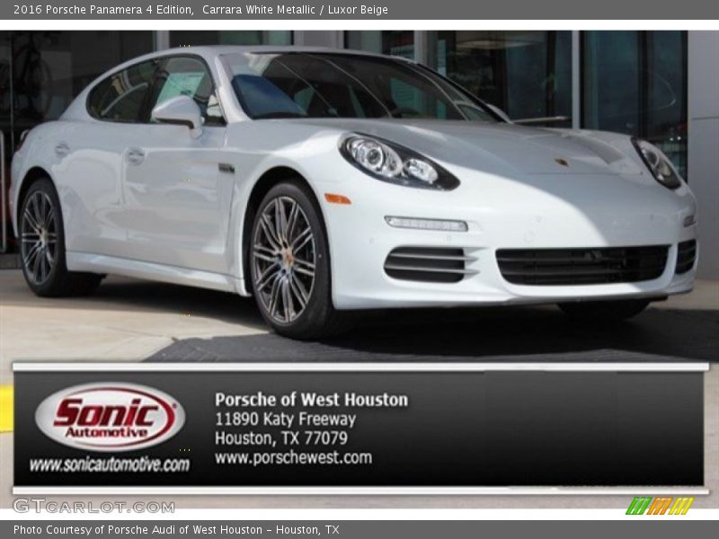 Carrara White Metallic / Luxor Beige 2016 Porsche Panamera 4 Edition