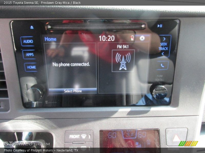 Predawn Gray Mica / Black 2015 Toyota Sienna SE