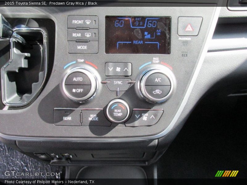 Predawn Gray Mica / Black 2015 Toyota Sienna SE
