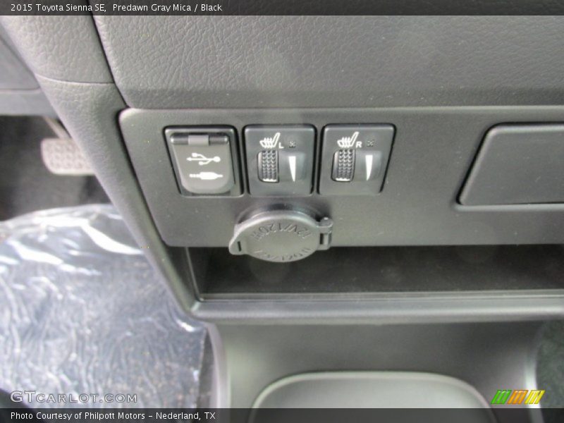 Predawn Gray Mica / Black 2015 Toyota Sienna SE