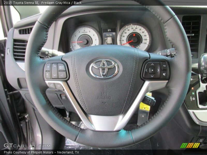 Predawn Gray Mica / Black 2015 Toyota Sienna SE