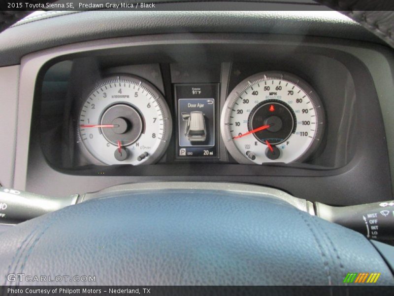 Predawn Gray Mica / Black 2015 Toyota Sienna SE