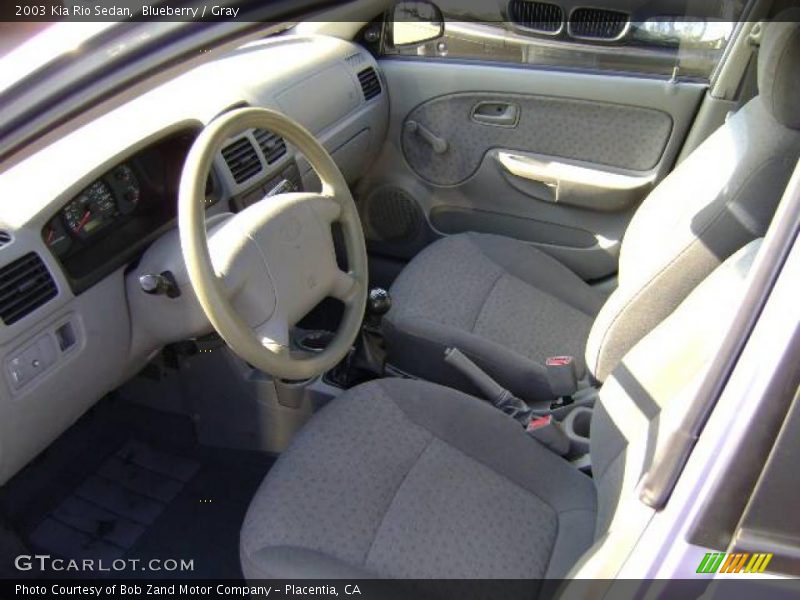 Blueberry / Gray 2003 Kia Rio Sedan