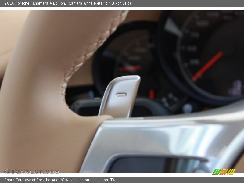 Carrara White Metallic / Luxor Beige 2016 Porsche Panamera 4 Edition