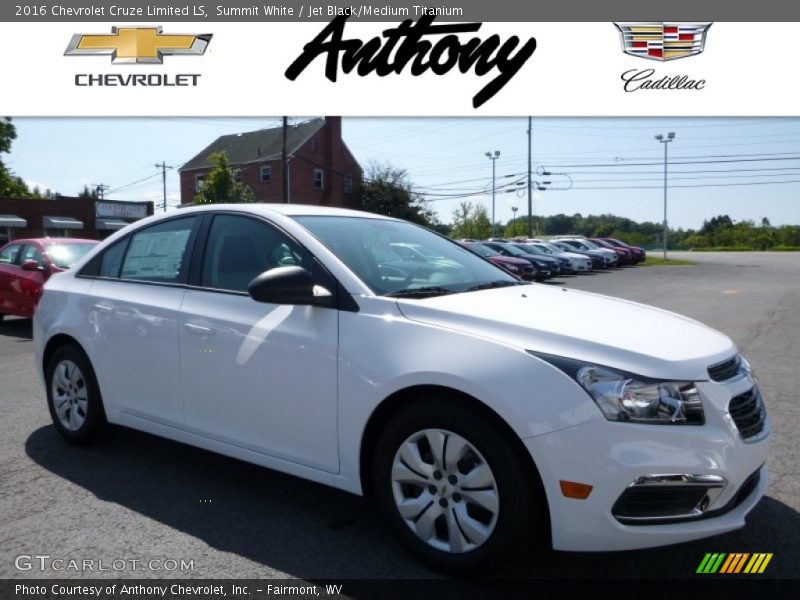 Summit White / Jet Black/Medium Titanium 2016 Chevrolet Cruze Limited LS