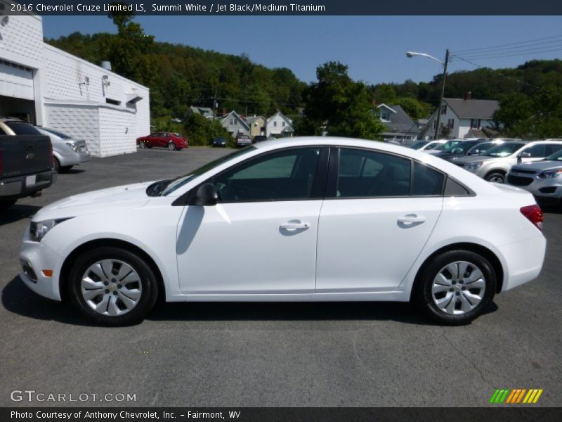 Summit White / Jet Black/Medium Titanium 2016 Chevrolet Cruze Limited LS