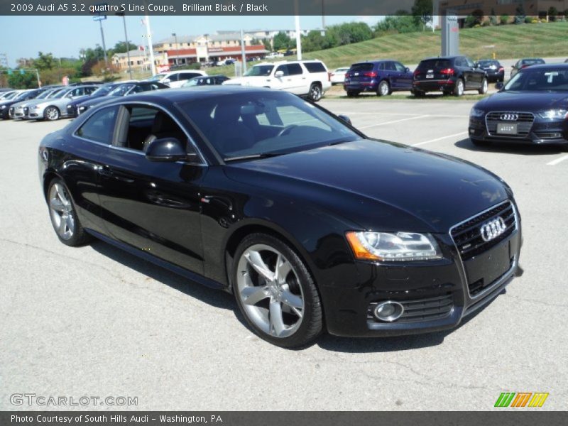 Front 3/4 View of 2009 A5 3.2 quattro S Line Coupe
