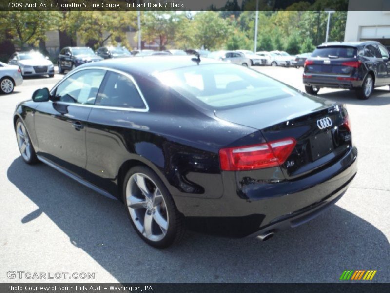 Brilliant Black / Black 2009 Audi A5 3.2 quattro S Line Coupe