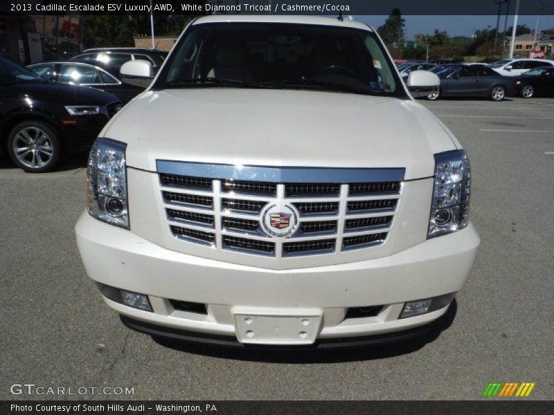 White Diamond Tricoat / Cashmere/Cocoa 2013 Cadillac Escalade ESV Luxury AWD