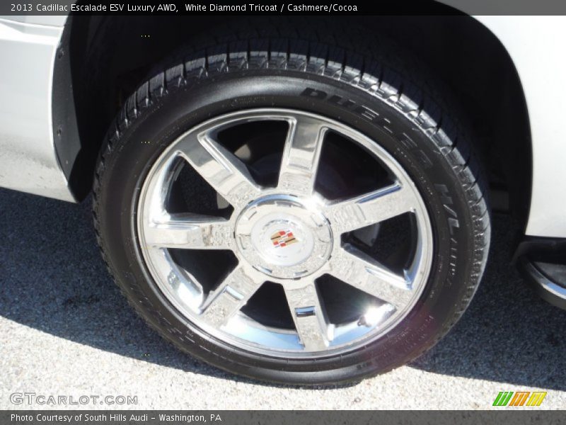 White Diamond Tricoat / Cashmere/Cocoa 2013 Cadillac Escalade ESV Luxury AWD