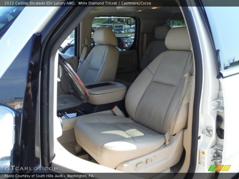 White Diamond Tricoat / Cashmere/Cocoa 2013 Cadillac Escalade ESV Luxury AWD