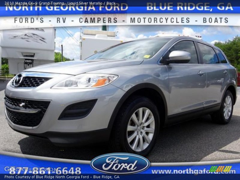 Liquid Silver Metallic / Black 2010 Mazda CX-9 Grand Touring