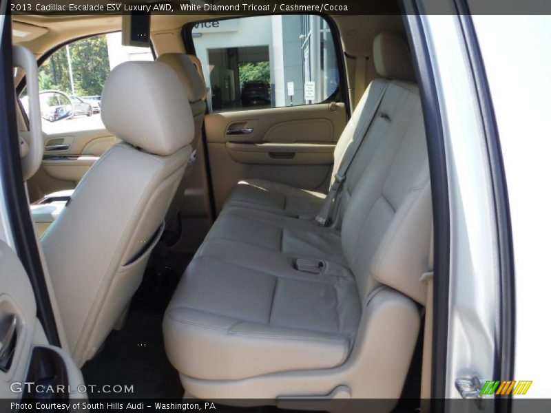 White Diamond Tricoat / Cashmere/Cocoa 2013 Cadillac Escalade ESV Luxury AWD