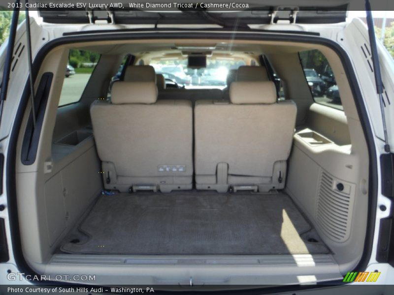 White Diamond Tricoat / Cashmere/Cocoa 2013 Cadillac Escalade ESV Luxury AWD