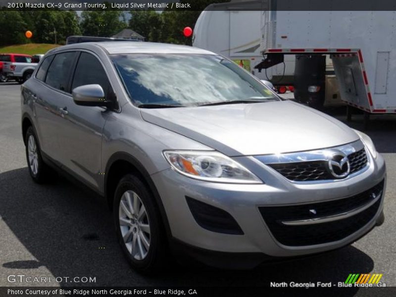 Liquid Silver Metallic / Black 2010 Mazda CX-9 Grand Touring