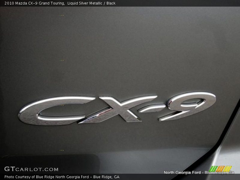 Liquid Silver Metallic / Black 2010 Mazda CX-9 Grand Touring