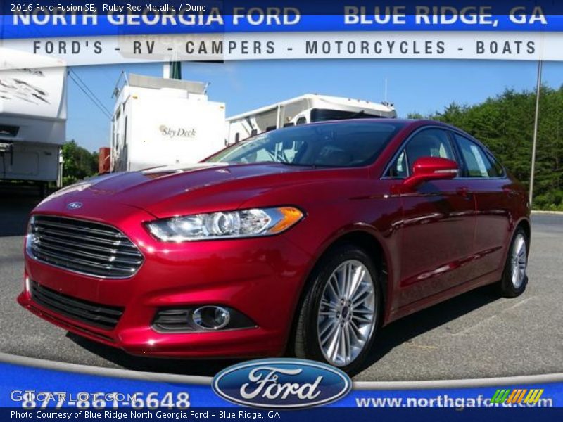 Ruby Red Metallic / Dune 2016 Ford Fusion SE