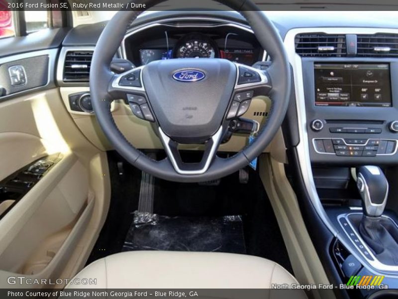 Ruby Red Metallic / Dune 2016 Ford Fusion SE