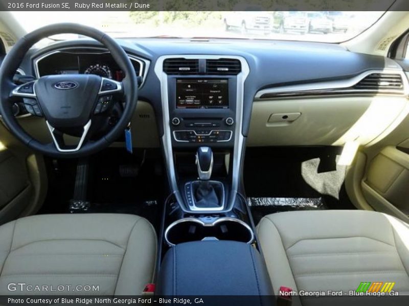 Ruby Red Metallic / Dune 2016 Ford Fusion SE