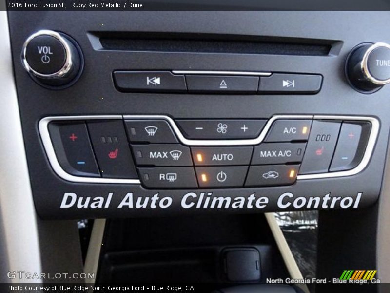 Ruby Red Metallic / Dune 2016 Ford Fusion SE
