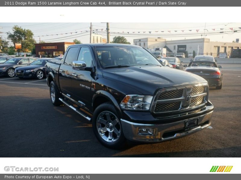 Brilliant Black Crystal Pearl / Dark Slate Gray 2011 Dodge Ram 1500 Laramie Longhorn Crew Cab 4x4