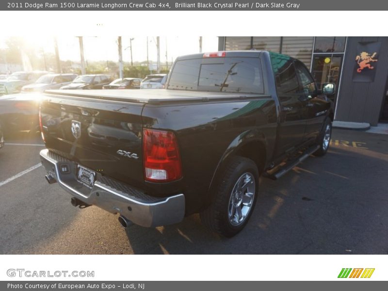 Brilliant Black Crystal Pearl / Dark Slate Gray 2011 Dodge Ram 1500 Laramie Longhorn Crew Cab 4x4