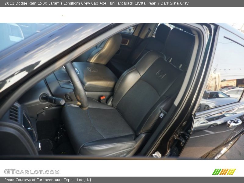 Brilliant Black Crystal Pearl / Dark Slate Gray 2011 Dodge Ram 1500 Laramie Longhorn Crew Cab 4x4