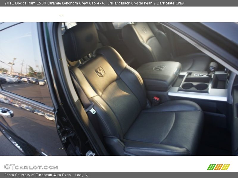 Brilliant Black Crystal Pearl / Dark Slate Gray 2011 Dodge Ram 1500 Laramie Longhorn Crew Cab 4x4