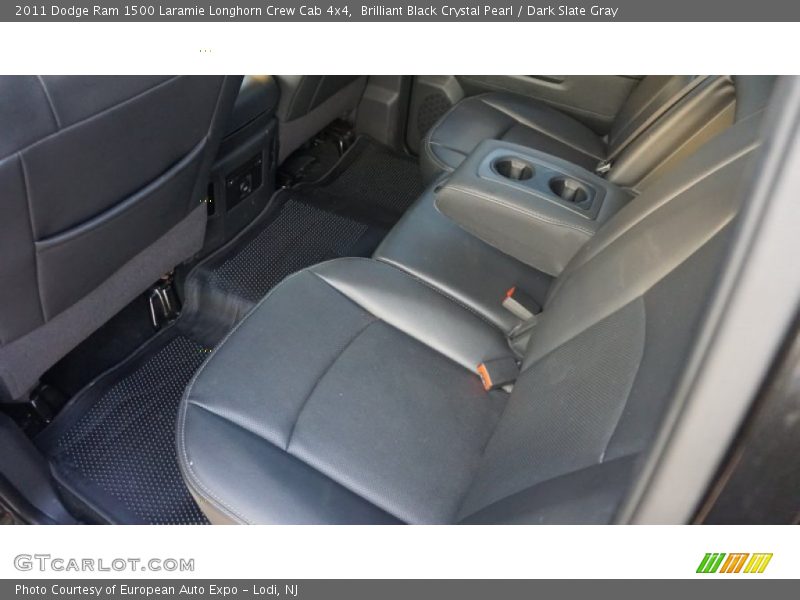 Brilliant Black Crystal Pearl / Dark Slate Gray 2011 Dodge Ram 1500 Laramie Longhorn Crew Cab 4x4