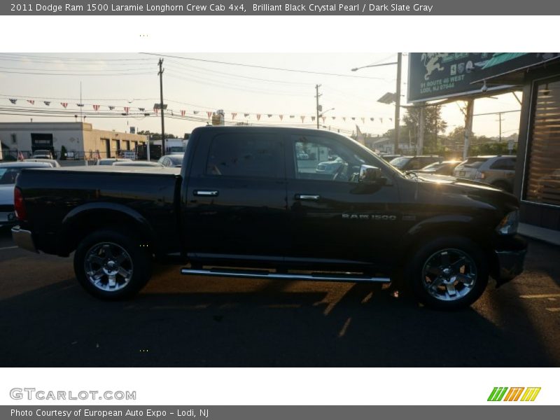 Brilliant Black Crystal Pearl / Dark Slate Gray 2011 Dodge Ram 1500 Laramie Longhorn Crew Cab 4x4