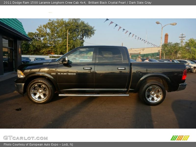 Brilliant Black Crystal Pearl / Dark Slate Gray 2011 Dodge Ram 1500 Laramie Longhorn Crew Cab 4x4