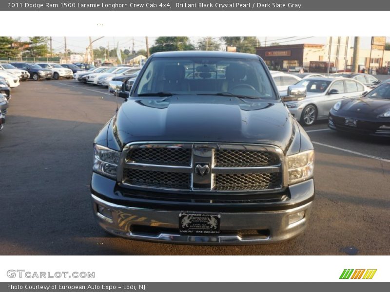 Brilliant Black Crystal Pearl / Dark Slate Gray 2011 Dodge Ram 1500 Laramie Longhorn Crew Cab 4x4
