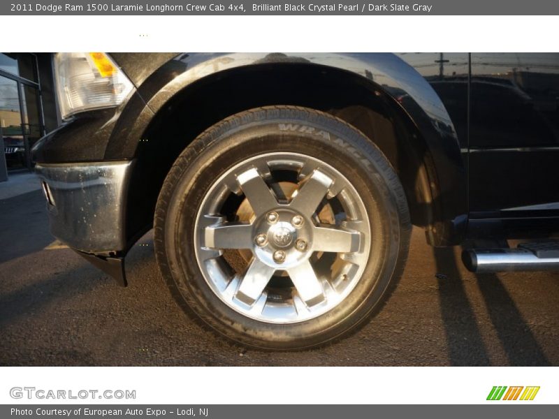 Brilliant Black Crystal Pearl / Dark Slate Gray 2011 Dodge Ram 1500 Laramie Longhorn Crew Cab 4x4