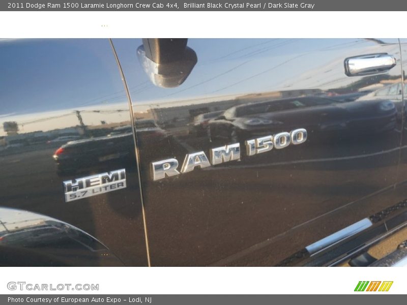 Brilliant Black Crystal Pearl / Dark Slate Gray 2011 Dodge Ram 1500 Laramie Longhorn Crew Cab 4x4