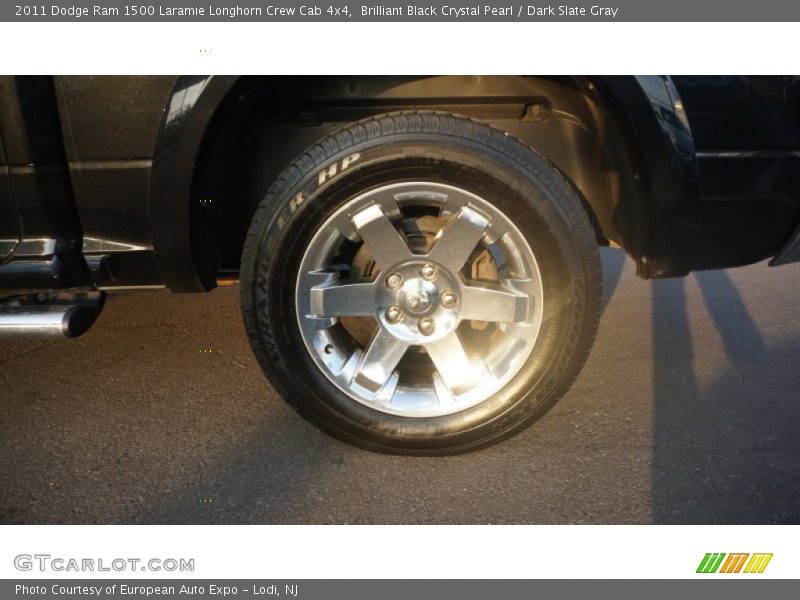 Brilliant Black Crystal Pearl / Dark Slate Gray 2011 Dodge Ram 1500 Laramie Longhorn Crew Cab 4x4