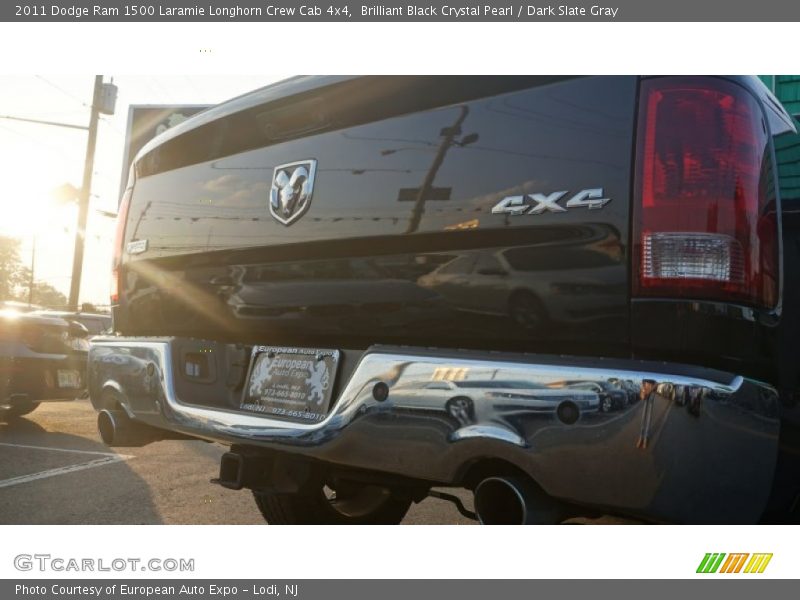 Brilliant Black Crystal Pearl / Dark Slate Gray 2011 Dodge Ram 1500 Laramie Longhorn Crew Cab 4x4