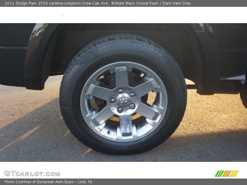 Brilliant Black Crystal Pearl / Dark Slate Gray 2011 Dodge Ram 1500 Laramie Longhorn Crew Cab 4x4