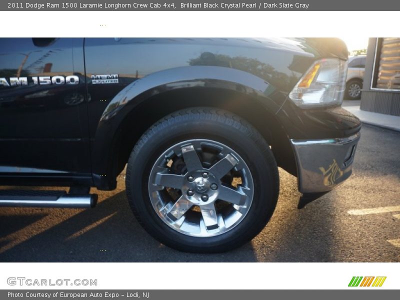 Brilliant Black Crystal Pearl / Dark Slate Gray 2011 Dodge Ram 1500 Laramie Longhorn Crew Cab 4x4